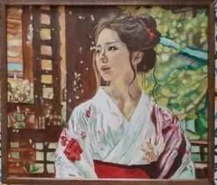 F10号 油彩ポートレート作品 女性の肖像 人物画#47 油絵 - メルカリ