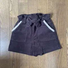 bebe ブラウン リボン キュロットパンツ キュロットスカート 110cm