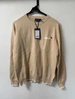 <新品未使用>muta バイカラー クルーネックセーター BEIGE
