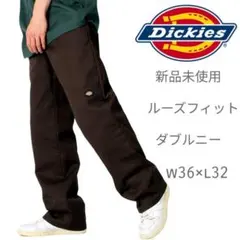 新品 ディッキーズ ダブルニーワークパンツ W36×L32 ダークブラウン DB