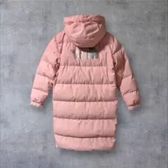 【美品】THE NORTH FACE フード付きダウンコート ピンク 140