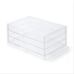 無印良品　重なるアクリルケース・横型３段