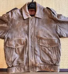 90s A-2フライトジャケットラム革 レザージャケット ミリタリーA2