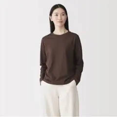 無印良品天竺編みクルーネック長袖Tシャツ