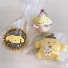 ポムポムプリン エンジェルスイング おやつチャーム ぺたんこマスコット