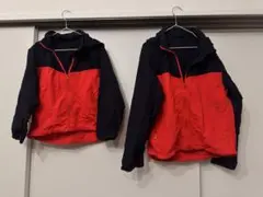 GU フード付きマウンテンパーカー　120と140のセット　シャカシャカ