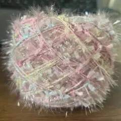 花式紗線 粉紅色系 蓬鬆