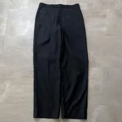 90sVintageピンストライプストレートスラックスネイビーW33相当古着