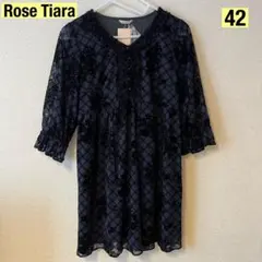 ★Rose Tiara★レディース★ワンピース★42★ネイビー★