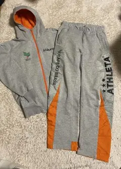 ATHLETA アスレタ　セットアップ フードロゴ パーカー スウェットパンツ