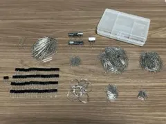 ★まとめ売り★ 金属製ゼムクリップ ダブルクリップ 収納ケース 小物入れ