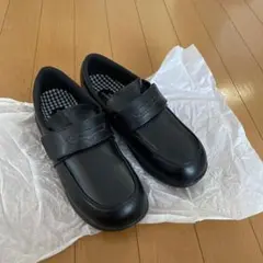 ブラックフォーマルシューズ ベルト付き　23.0cm 卒業式　結婚式　男の子