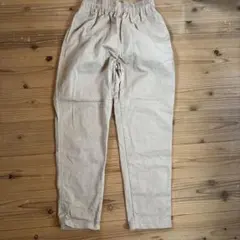 ベージュ チノパン ウエストゴム バックポケット付き