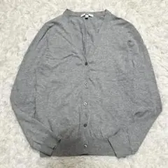 【美品】ユニクロ カーディガン 長袖 羽織 グレー Mサイズ