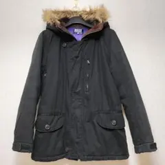 TAKEO KIKUCHI ファー付きモッズコート 黒