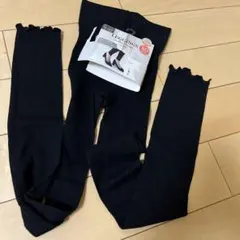 ブラック 80デニール メロウデザイン レギンス L-LL