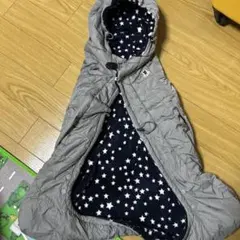 美品miki house グレー 星柄 おくるみ