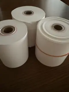 レジ用ロール紙 白 3巻セット　使いかけ