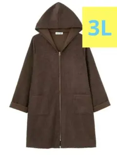 しまむら　HIna　もこもこロングコート　3L　福袋　フード付き