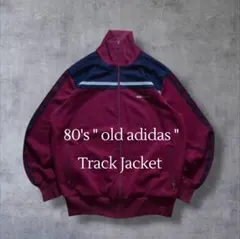 80soldadidasオールドアディダストラックジャケットトレフォイル刺繍ロゴ