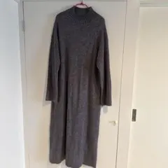タートルネック ロングワンピース