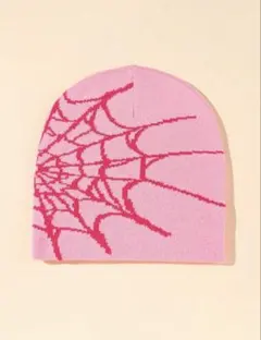 スパイダーウェブ柄ニット帽