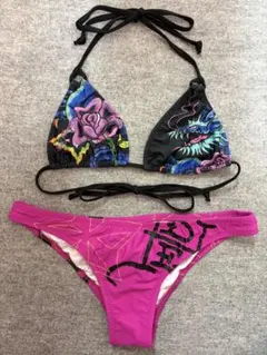 Ed Hardy ビキニ ローズ柄 Mサイズ - メルカリ
