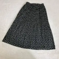 美品 フレディエミュ 花柄 プリーツ ロングスカート 緑 fredy emue