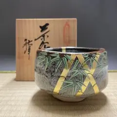 ・九谷焼　東田秋峰　花づめ茶碗　共箱　直径11.8㎝　東Y5-0809⑤ 九谷焼 東田秋峰 花づめ茶碗 共箱 直径11.8㎝ 東Y5-0809⑤ 九谷焼