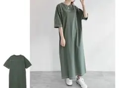 アルマデザイン 配色ステッチオーバーサイズTシャツワンピース