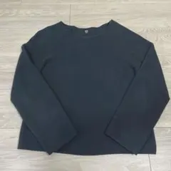UNIQLO レディース　cotton100% ネイビー　セーター　春物