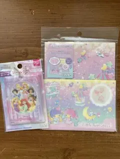 リトルツインスターズ レターセット & ディズニープリンセスネームタグ
