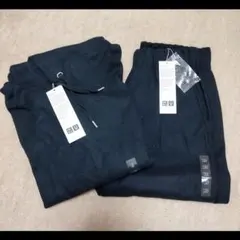 新品 ユニクロ U ブラッシュドジャージー プルパーカ s パンツ xs c