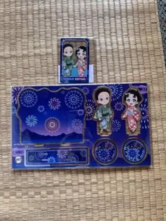 鬼滅の刃花火大会 狛治と恋雪WEBSHOPくじ アクリルスタンド　クリアカード