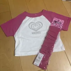 kogyaru Tシャツ 130 ピンク ラグラン アームウォーマーのサムネイル