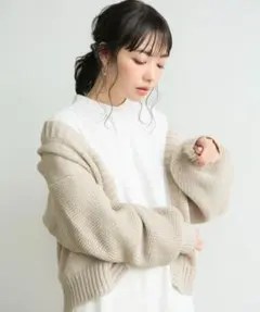 【即日発送】ローリーズファーム　ベージュ ニット カーディガン