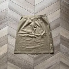 タイトスカート ミディ丈 カーキ 日本製 ウエスト70 M相当