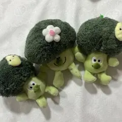 ブロッコリー ぬいぐるみ キーホルダー 韓国 3個セット　カラビナ付き