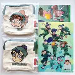 忍たま 善法寺 伊作 食満 留三郎 スクエアポーチ ラウンドワン クリアファイル