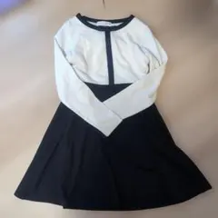 Catherine Cottage 長袖ワンピース 150　アイボリー・ブラック