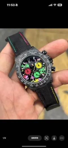 rolex クロノグラフ ブラック マルチカラー 時計