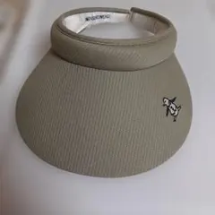 送料込み　中古Munsingwear サンバイザー カーキ ペンギン刺繍