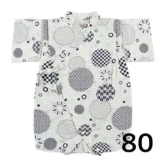 即日発送可◎甚平ロンパース 和柄水玉 男の子 80