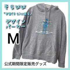 SORAVV「宇宙(そら)に座る」デザインパーカー グレー Mサイズ そらびび