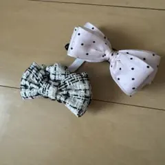 リボン　バナナクリップ　ヘアクリップ