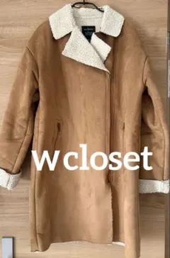 w closet フェイクムートンコート ベージュ