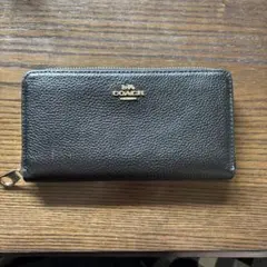 COACH 長財布 ラウンドファスナー ブラックのサムネイル