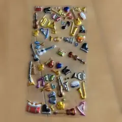 平成レトロ❣️楽器シール　シール帳交換　ぷっくりシール