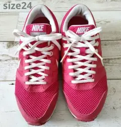 24●ナイキ●ランニング●ピンク●メッシュ●軽い