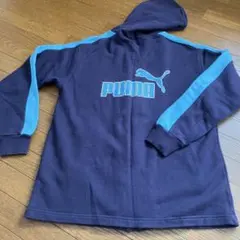 PUMA ジップアップパーカー ネイビー/ターコイズ